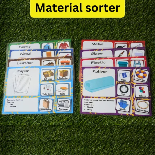 Material sorter for kids = Sorting materials