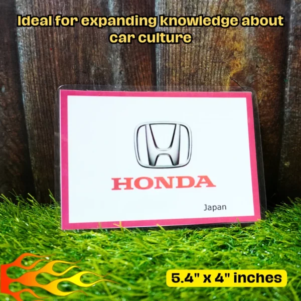laminated non tearable car logo flash cards