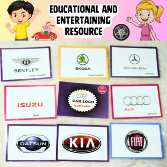 50 car Logo flash cards