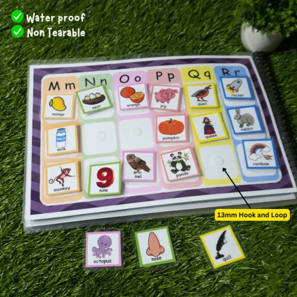 Colorful alphabet sorter for early literacy