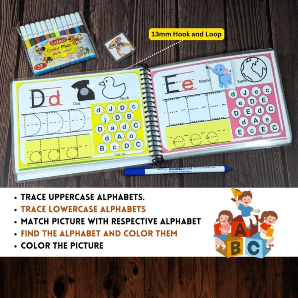 Reusable alphabet tracing mats