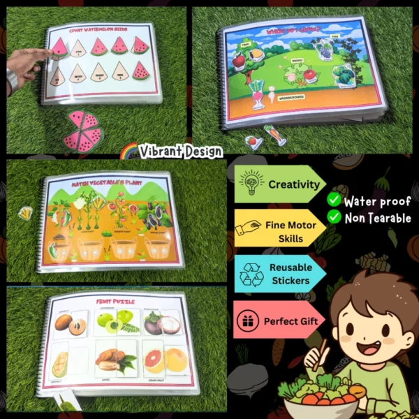Interactive activity sheets promoting fruit and vegetable recognition