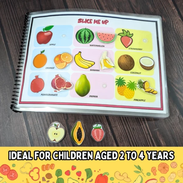 "Educational games for teaching children about different types of fruits and vegetables