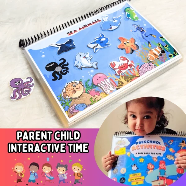 Sea animals interactive puzzle book