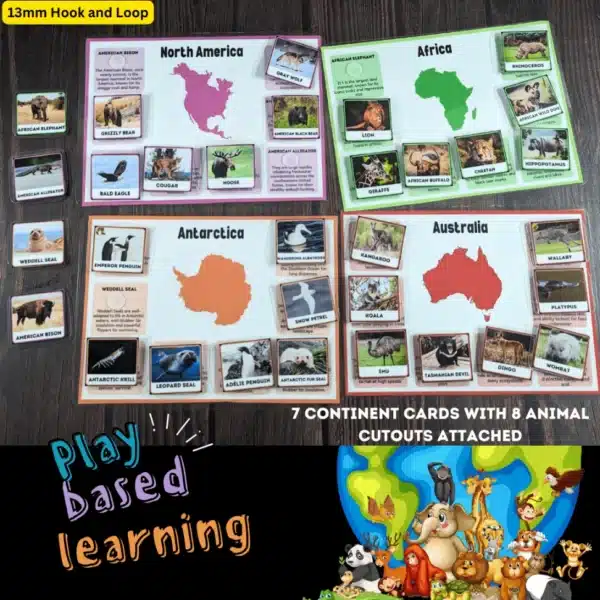 Continent-themed educational tool