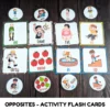 Opposites flash cards for preschool and kindergarten