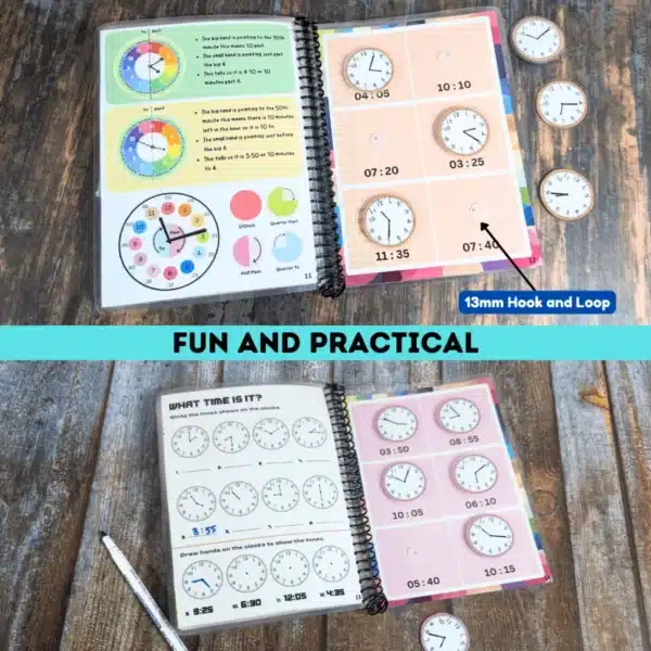 Telling time book for 5-year-olds